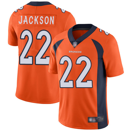 Men Denver Broncos #22 Kareem Jackson Orange Team Color Vapor Untouchable Limited Player Football NFL Jersey->denver broncos->NFL Jersey